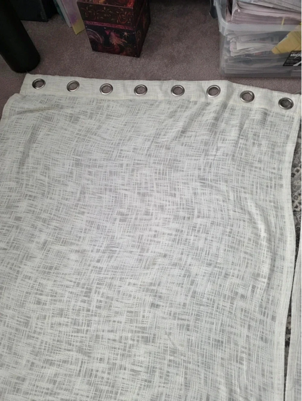 48X85 Linen blend grommet curtain panel,